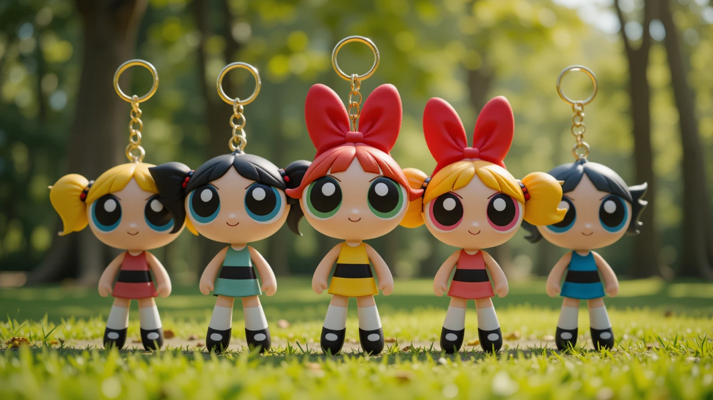 Powerpuff Girls Keychain – Cute Cartoon Keychain for Bags & Backpacks ToyWinkle Toys