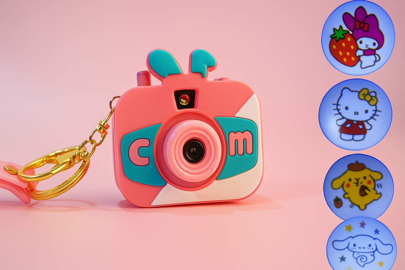 Camera Keychain Toy – Cute Mini Toy with Anime Projection & Strap ToyWinkle Toys