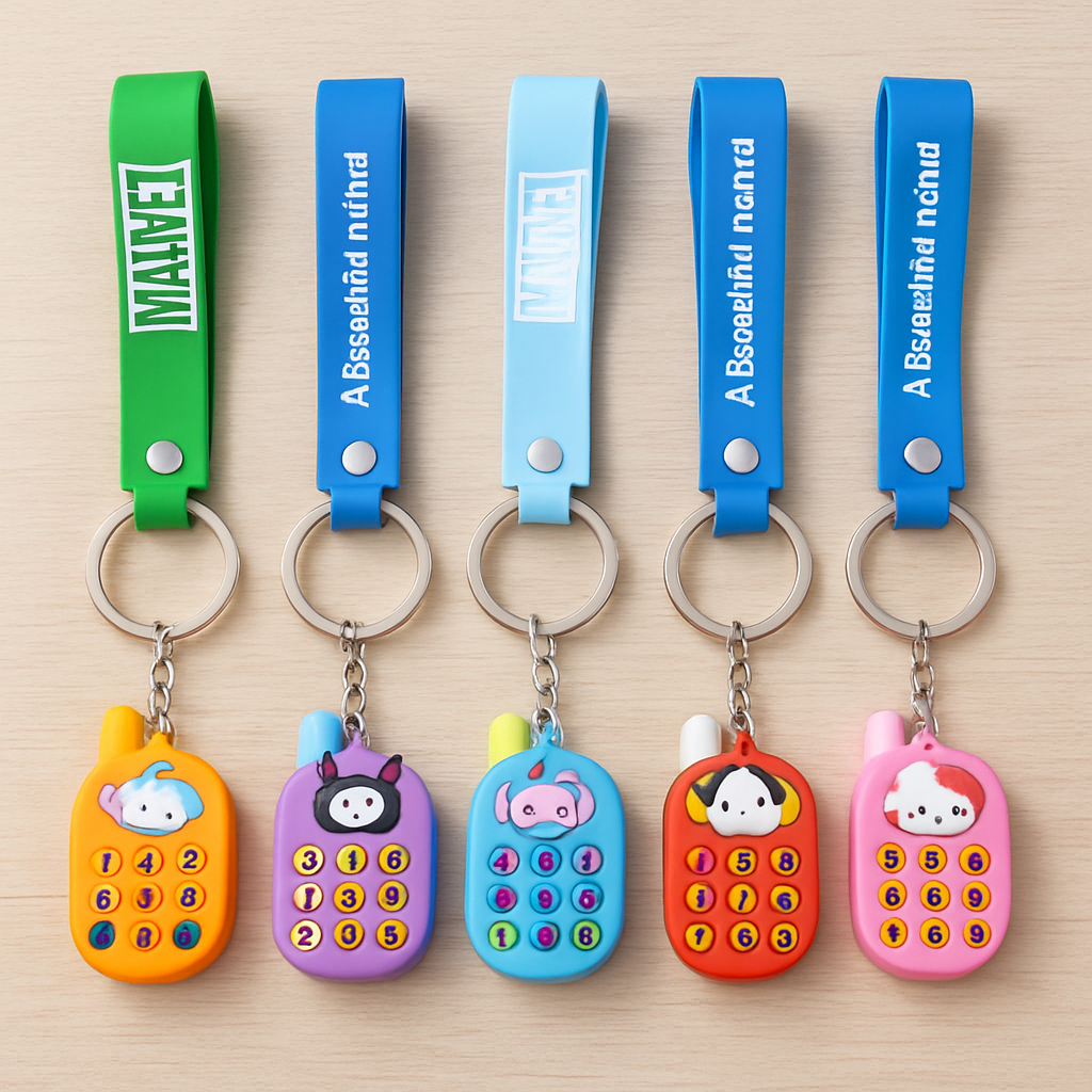 1 PC Cute Mobile Phone Cartoon Keychain – Colorful Bag & Car Accessory ToyWinkle Toys