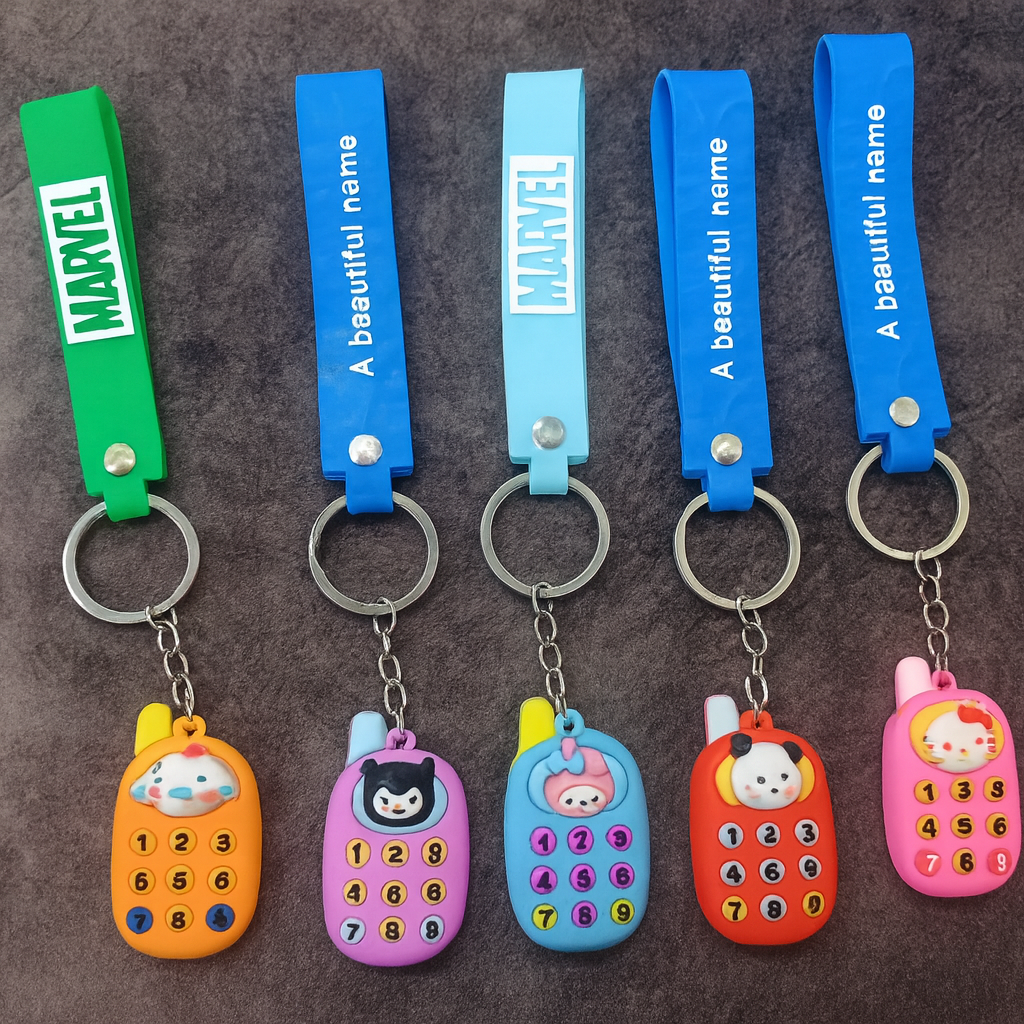 1 PC Cute Mobile Phone Cartoon Keychain – Colorful Bag & Car Accessory ToyWinkle Toys