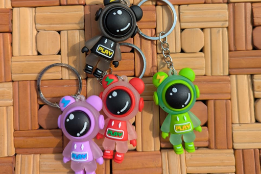 Mini Robot Figure Key Ring for Keys, Bags & Backpacks | Kids Gift | Cute Astronaut Cartoon Keychain