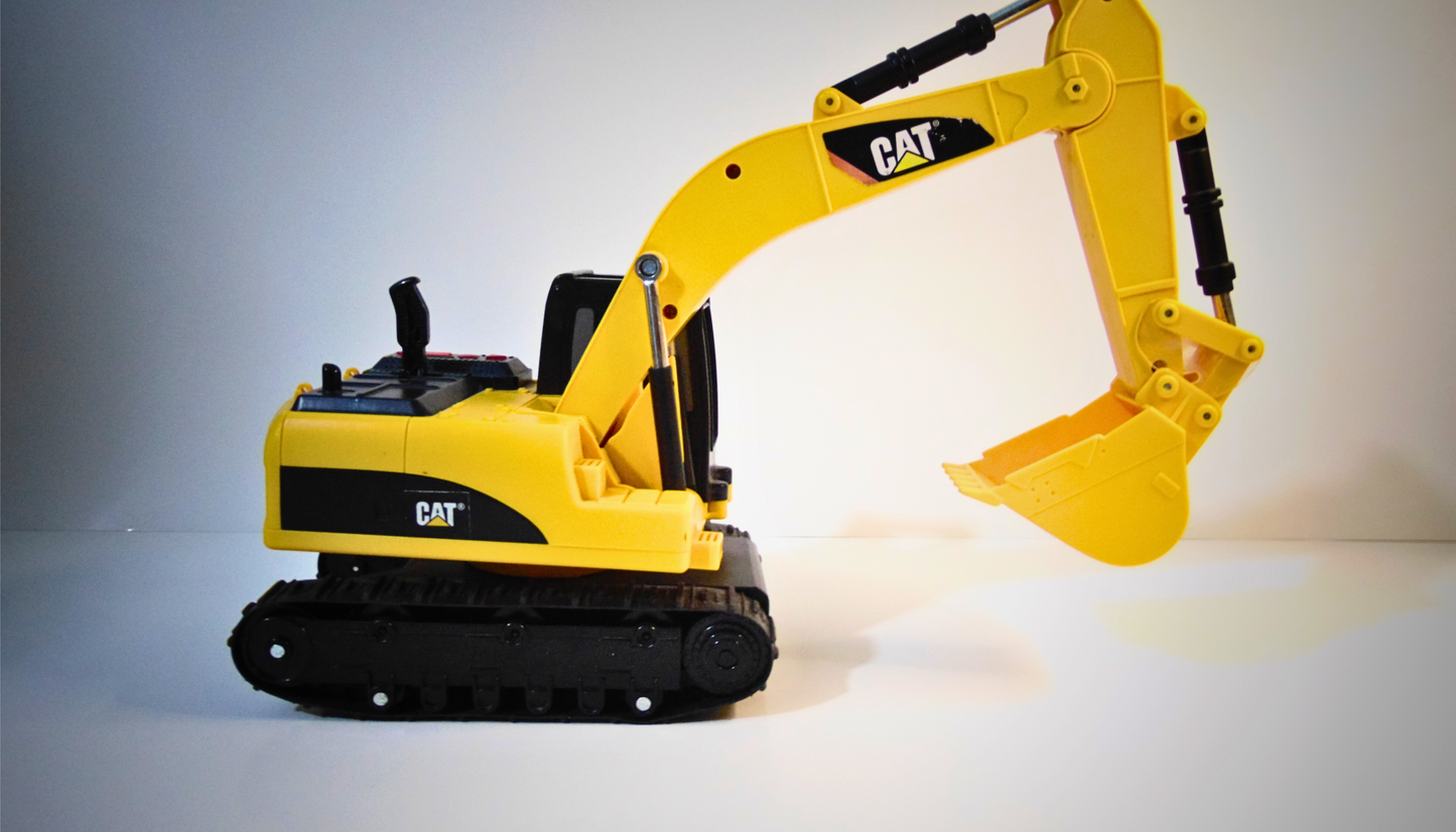 Construction Excavator - Yellow & Black, 100% Working Toy