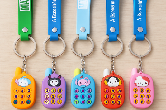 1 PC Cute Mobile Phone Cartoon Keychain – Colorful Bag & Car Accessory ToyWinkle Toys