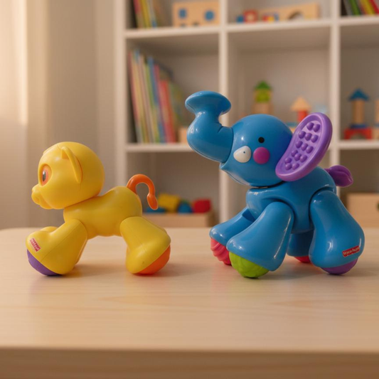 The Baby Lion & Baby Blue Elephant Toy Duo ToyWinkle Toys