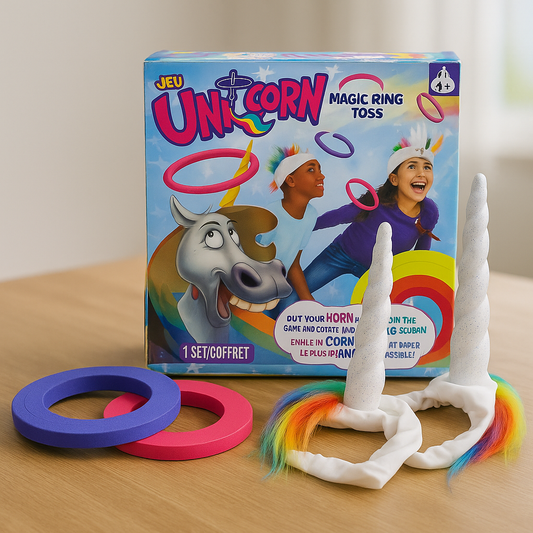 Unicorn Ring Toss Game - Multicolor with Hats & Rings ToyWinkle Toys