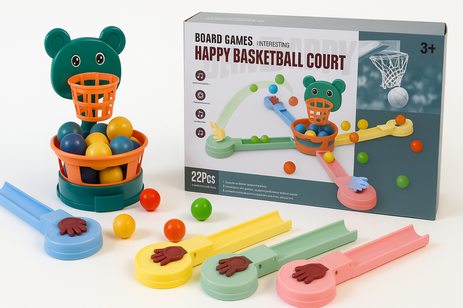 Happy Basketball Court - Multiplayer Basketball Game Toy for Kids ToyWinkle Toys