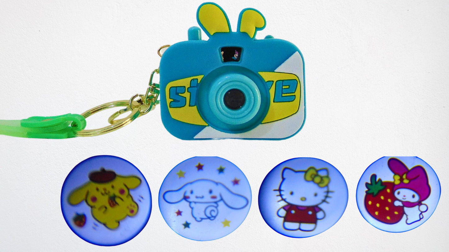 Camera Keychain Toy Anime Projection with Strap