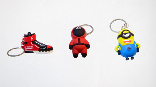 Keychain Set of 3 - Squid Game, Minion, and Shoes