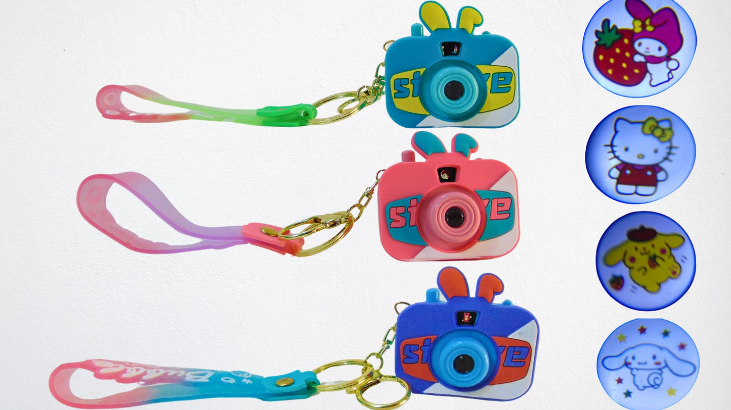 Camera Keychain Toy Anime Projection with Strap