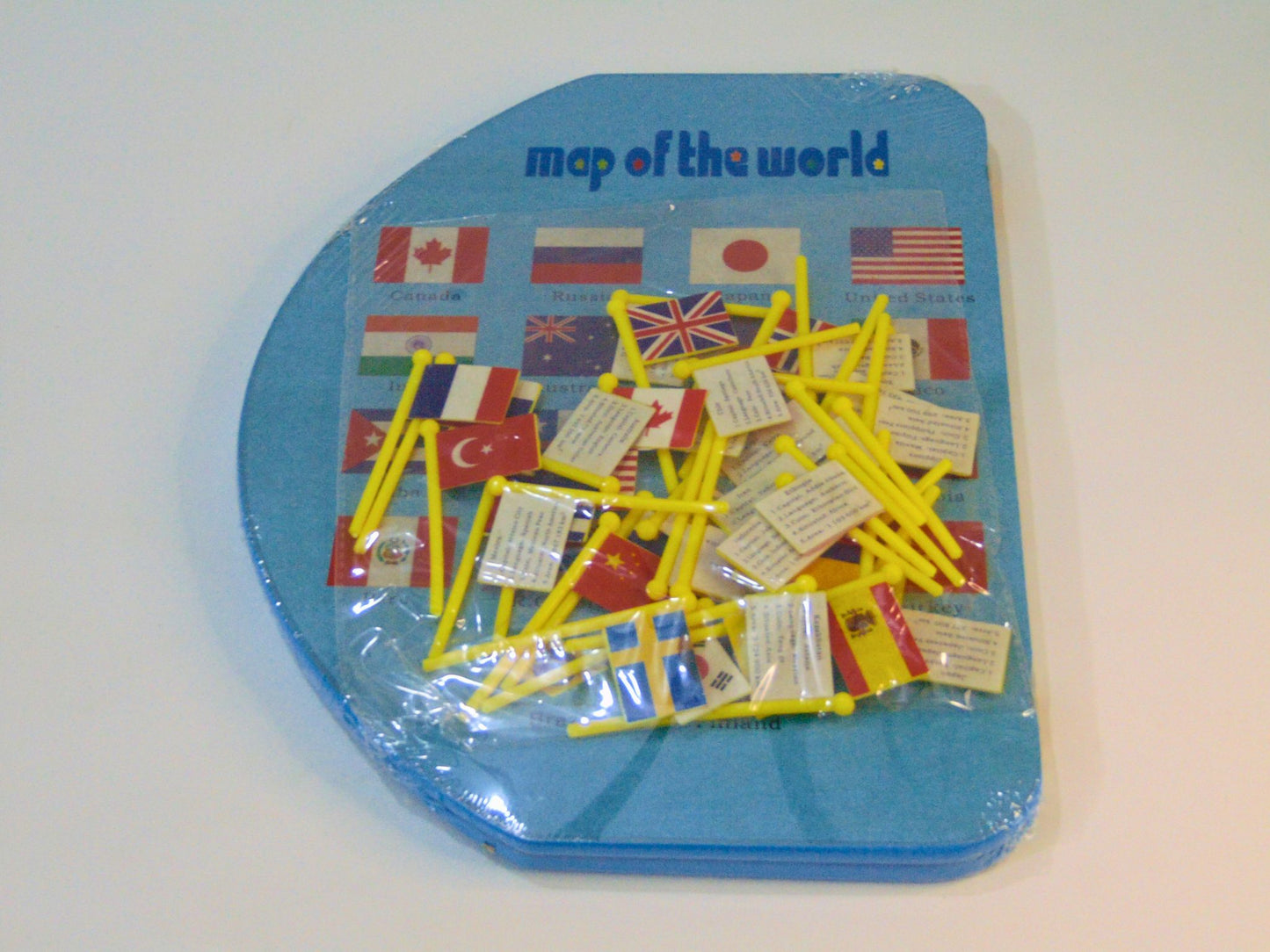 Wooden World Map with 36 Flags - Educational Toy for Boys & Girls