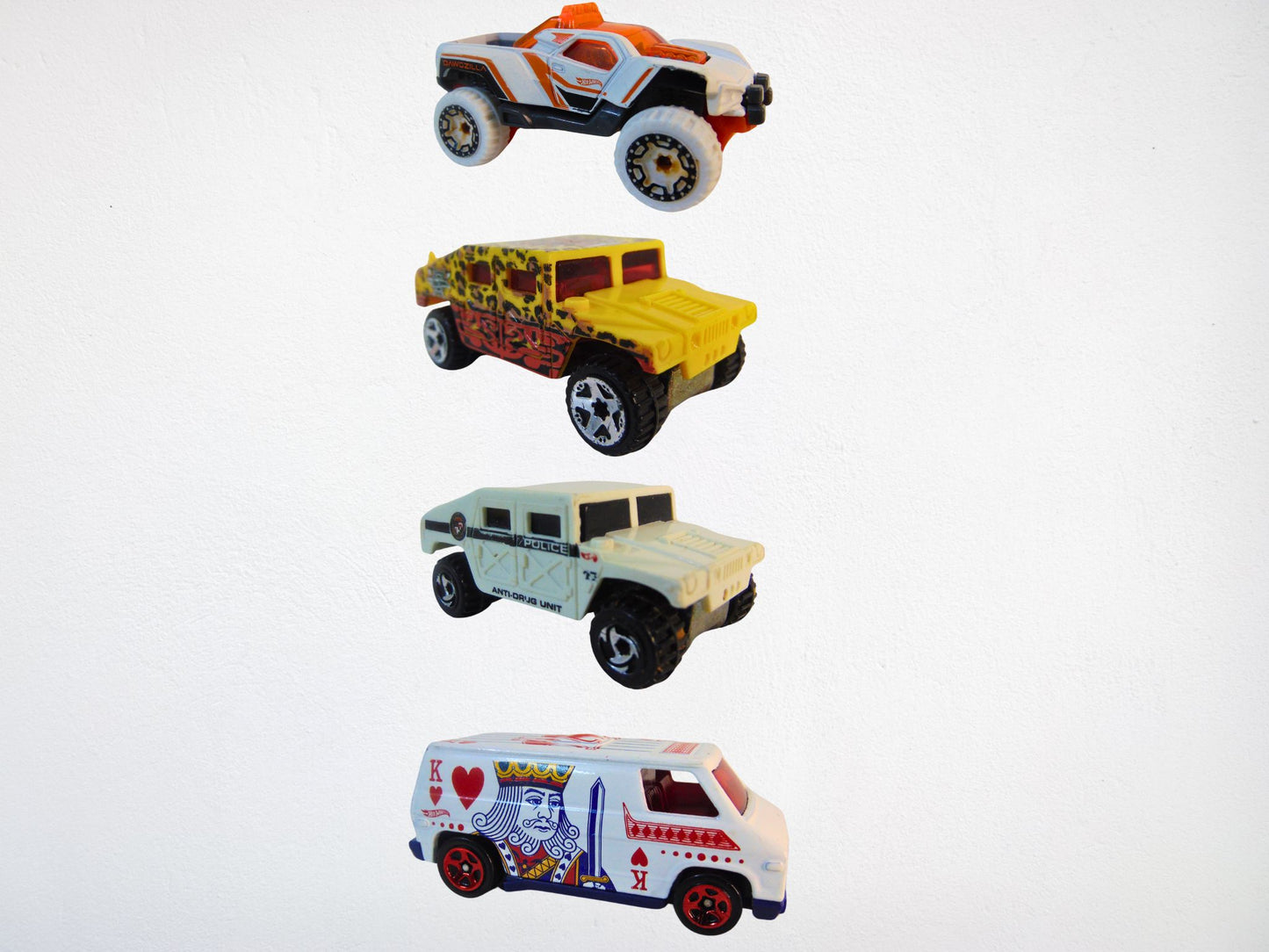 Pack of 7 Four-Wheeler Trucks - Hot Wheels Original Metal Cars