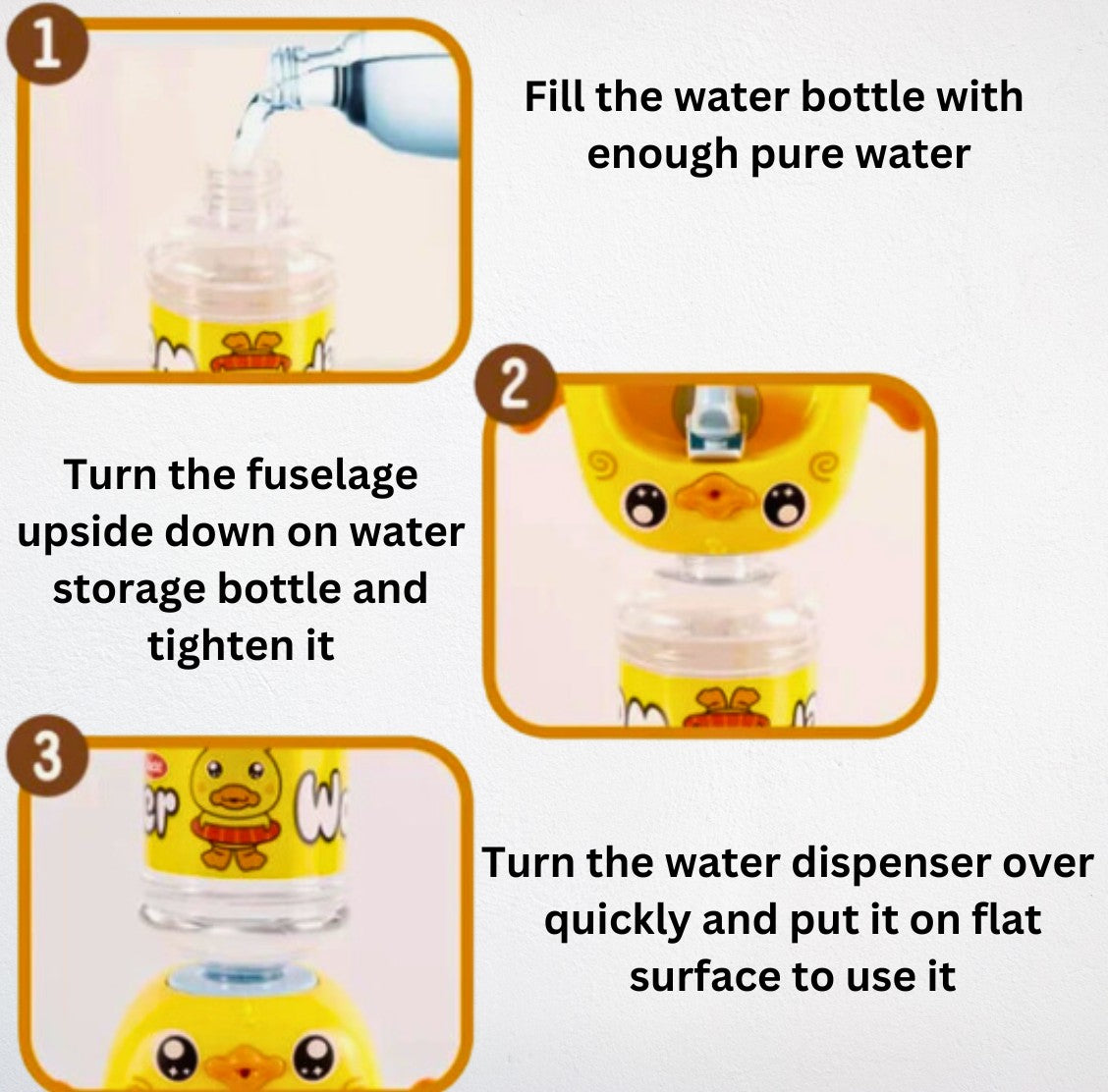 Mini Cute Duck Water Dispenser Toy