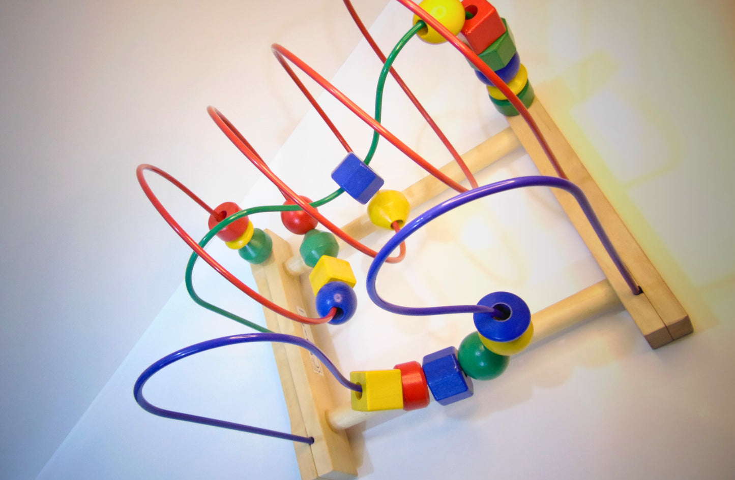 Wooden Bead Roller Coaster - Multicolor Toy & Decorative Piece