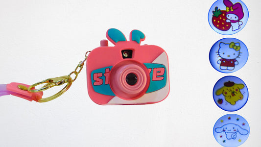 Camera Keychain Toy Anime Projection with Strap