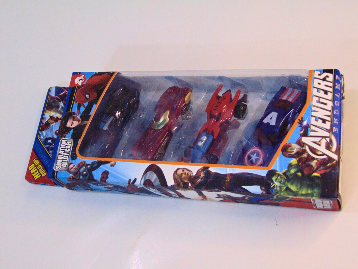 Set of 4 Avengers Simulation Alloy Cars - High Quality Die Cast