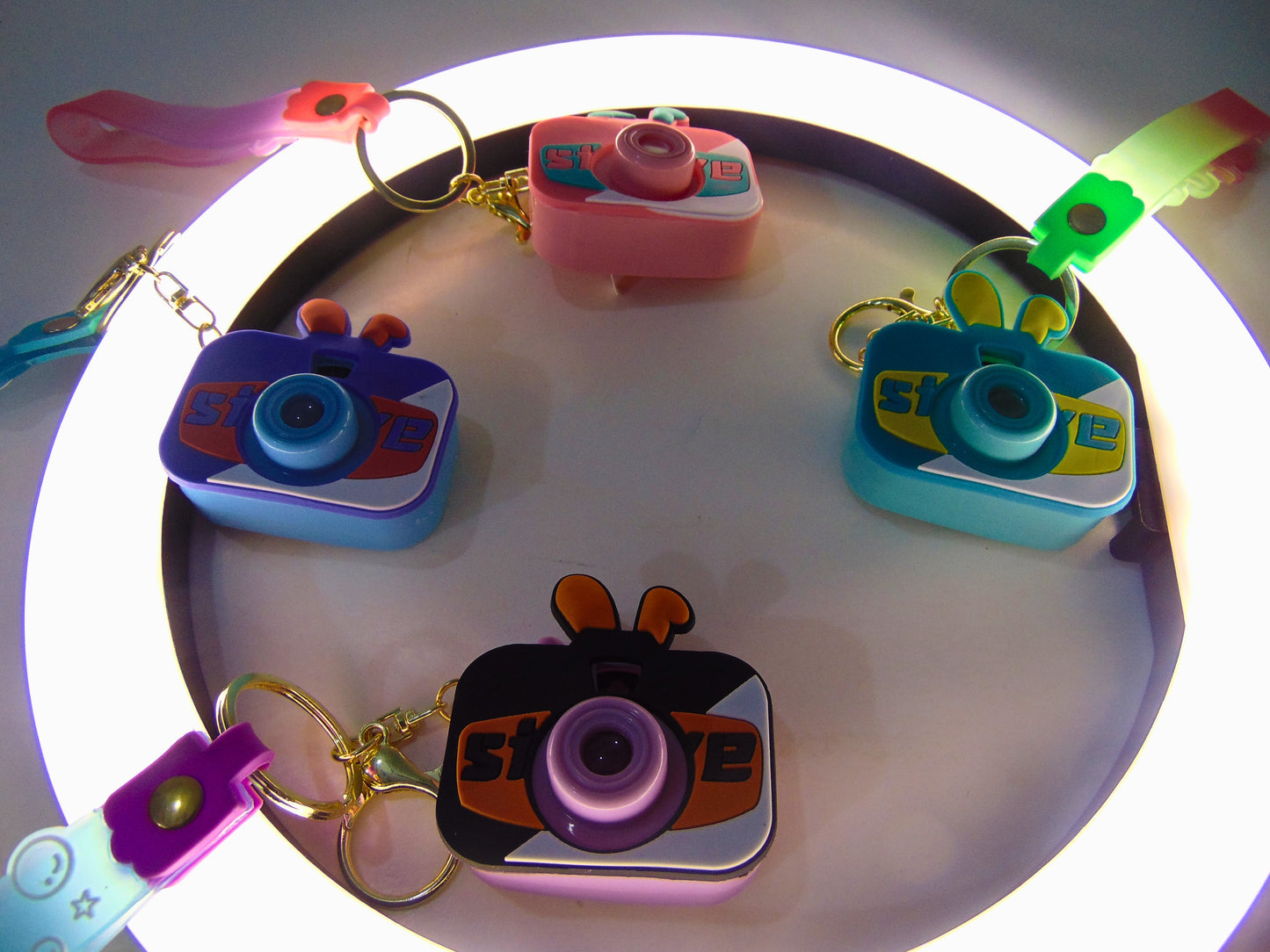 Camera Keychain Toy Anime Projection with Strap