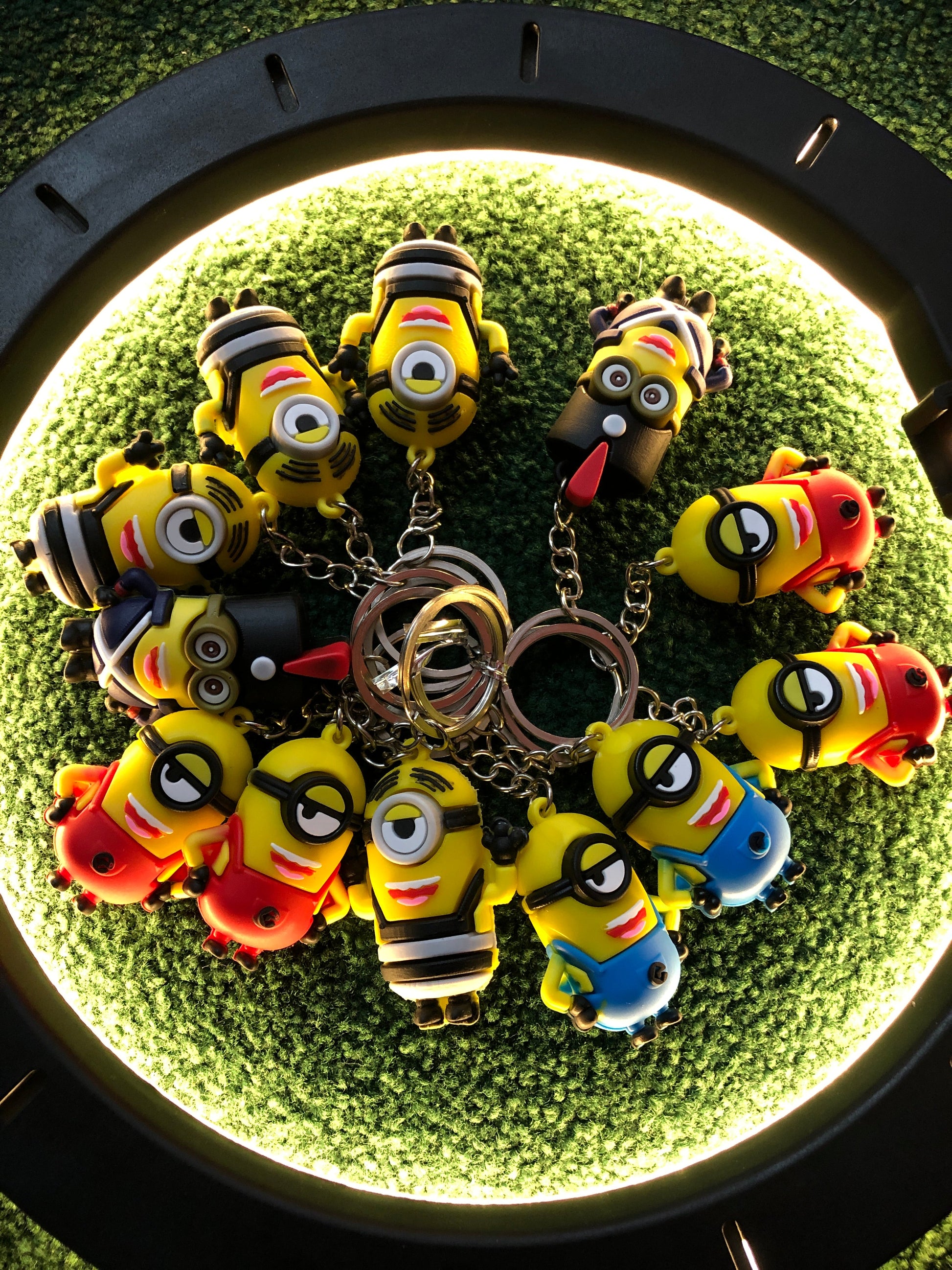 Pack of 3 Keychains – Powerpuff Girl, Minion & Sonic with Keyrings ToyWinkle Toys