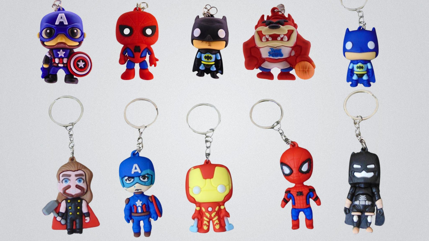 Superhero Keychain – Batman, Spiderman, Iron Man & More Characters for Fans ToyWinkle Toys