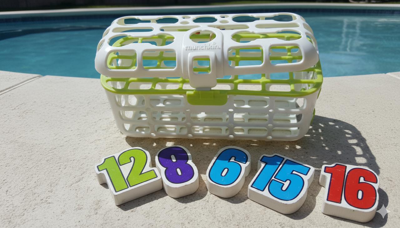 Colorful Block Puzzle with Munchkin Dishwasher Basket ToyWinkle Toys